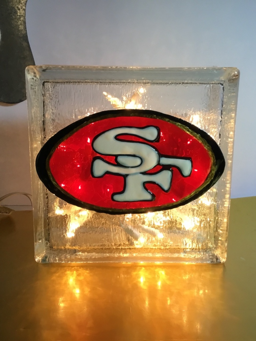 Hand Painted Stained Glass SF Light